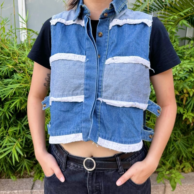 日本古著 ❁ 牛仔流蘇馬甲